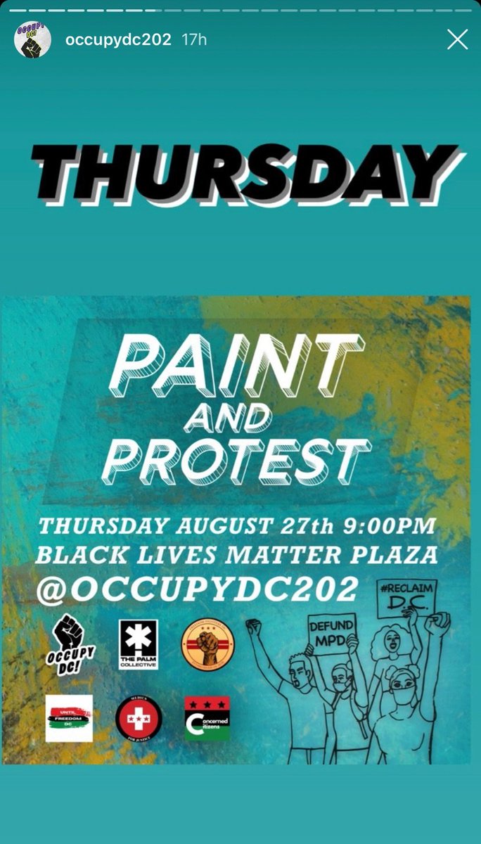 Paint and Protest on BLM Plaza at 9pm!