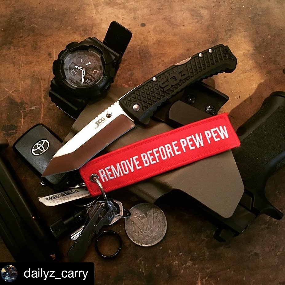 Get your REMOVE BEFORE PEW PEW lanyard from <a href="/TriggerSafe_LLC/">TriggerSafe</a>

#edc #edcgear #edccommunity #pocketdump #everydaycarry #carrydaily #pewpewpew #pewpew #2a #2amendment