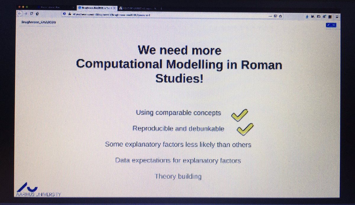 EmmaTollefsen's tweet photo. Last but not least, we have Tom Brughmans (@AarhusUni) on Project Mercury: Resources for Computational Modelling in Roman Studies!

#s415 #EAA2020Virtual https://t.co/vAAxkaE604