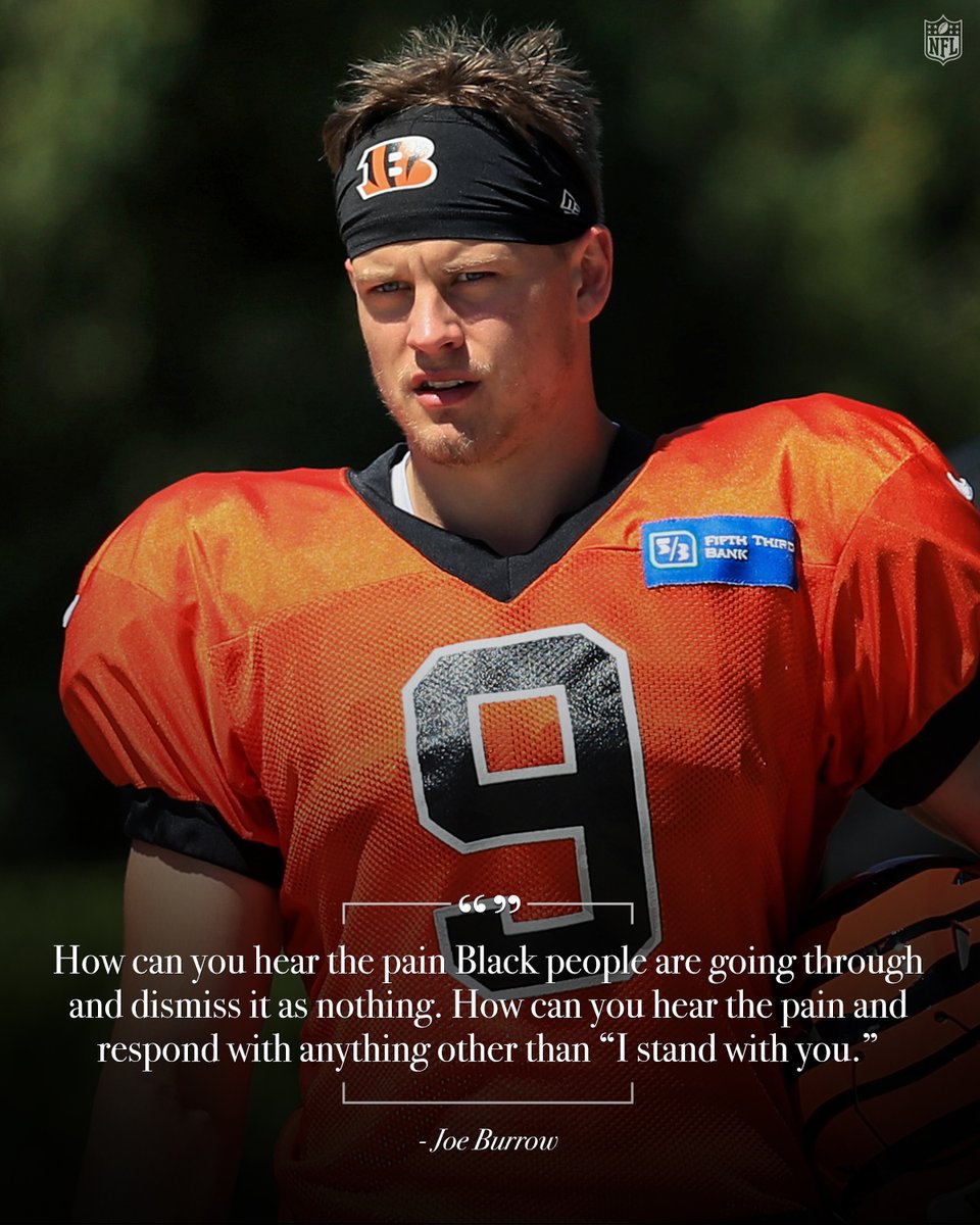 "I stand with you." (via <a href="/JoeyB/">Joey Burrow</a>)