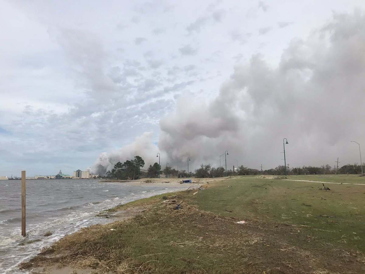 Another angle, gives a sense of the size of the smoke cloud pouring out of a chemical plant of some sort in or near Westlake.