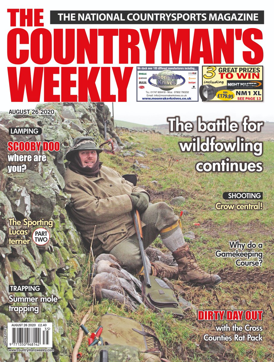 IN THE SHOPS NOW 
Your weekly countrysports catch-up! Plus we have 3 great prizes to win. Please let us know if your local shop is not stocking us (call 01752 762985 or PM). Single issues can be purchased online with FREE UK p&amp;p shop.countrymansweekly.com/issue/view/iss…