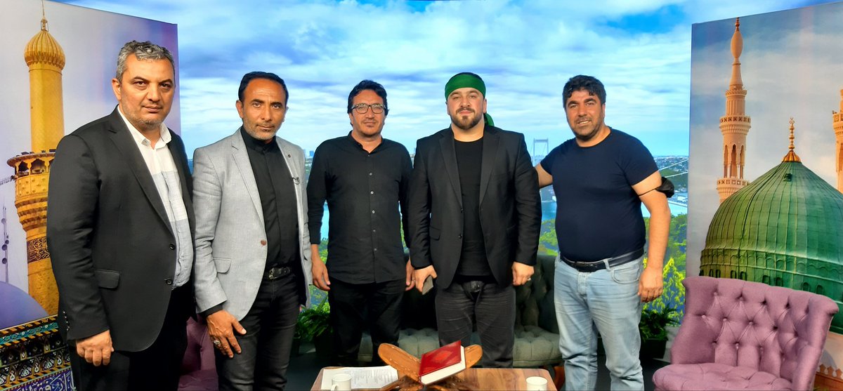 Kanal 12 de Sn.Kasım Alcan Beyin Hazirlıyıp Sunduğu program mın Bugünkü Konuğu Ehl-i Beyt  Meddahı Eziz Dostum Sn.Seyid Taleh Boradigahi ve Avrupadan Hacı Erol Buyruk ve Kanal 12 Yönetim Kurulu Başkanı Sn.Süleyman Suleyman Farzaliyev ile Birlikteyiz