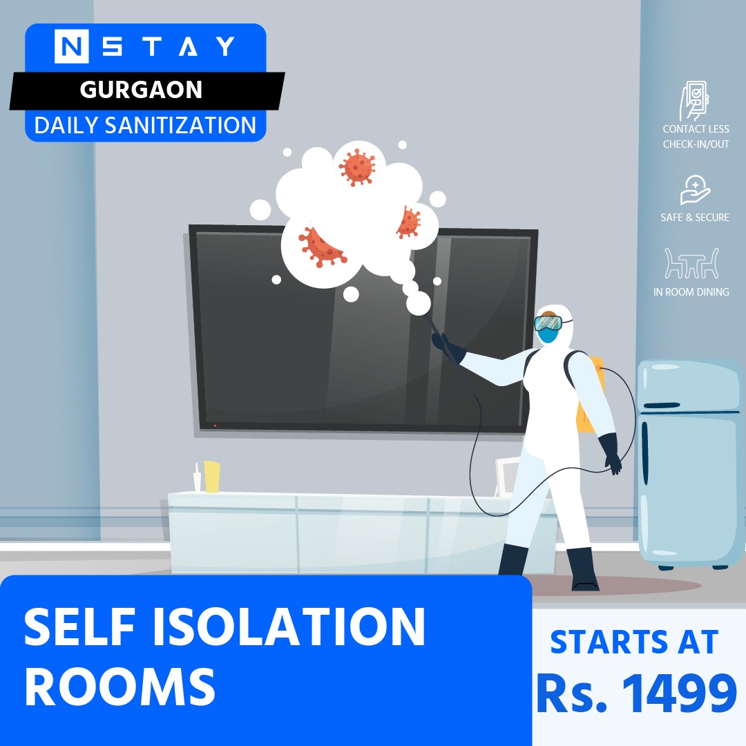 nstayofficial's tweet photo. Self Isolation Hotel Room @ Rs. 1499/-* Per Person/Night
Rs. 999/-* Per Extra Person
An initiative by NStay Hotels to live safe.
Call Now to Book at 8686 444 000
Visit https://t.co/X503xGyvyh to learn more
#SelfIsolation #Hotel #Isolationroom #IsolationHotel 
#Gurgaon #NStayHotel https://t.co/YK9XAghZpG