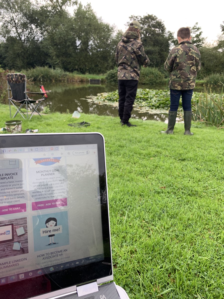 PrecisionVirtu1's tweet photo. On location today! 

Catching up with my Xero training &amp; other bits of online training while the boys have a fishing lesson! 🎣

#virtualassistant #virtualassistantservices #administrativeassistant  #outsource #admin #marketing #businesssupport  #cheshirebusinessdirectory https://t.co/U8AY8QakTJ