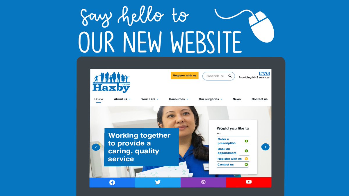 Our new improved website haxbygroup.co.uk is now live, helping patients contact us online & giving more information about the services we offer.
It's also much easier to view & use it on a mobile device.
Let us know what you think   🖥 📲 #GPpractice #website #digitalNHS