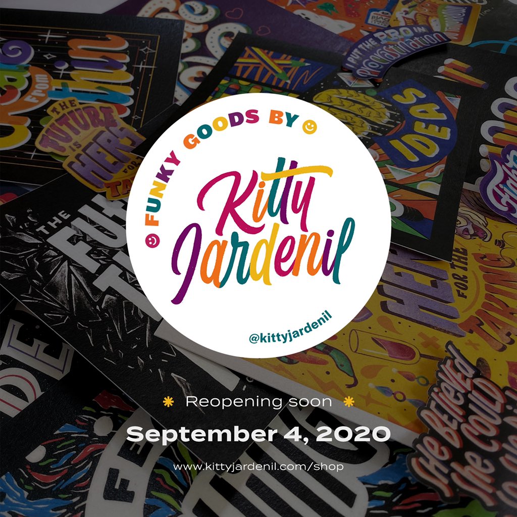 Reopening my shop soon! Super exciting!!! Gonna sell my prints and stickers (but my love is free 🤗).

Won't be reprinting existing designs anymore so do check them out on September 4, Friday! 💖 #artph