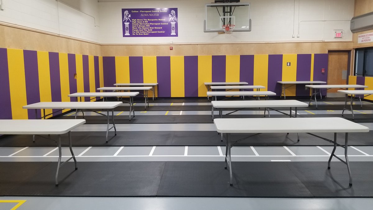 CPCSColts's tweet photo. The small gym is being transformed to be ready for reopening. #COLTurechat https://t.co/Qn75BLv2hn