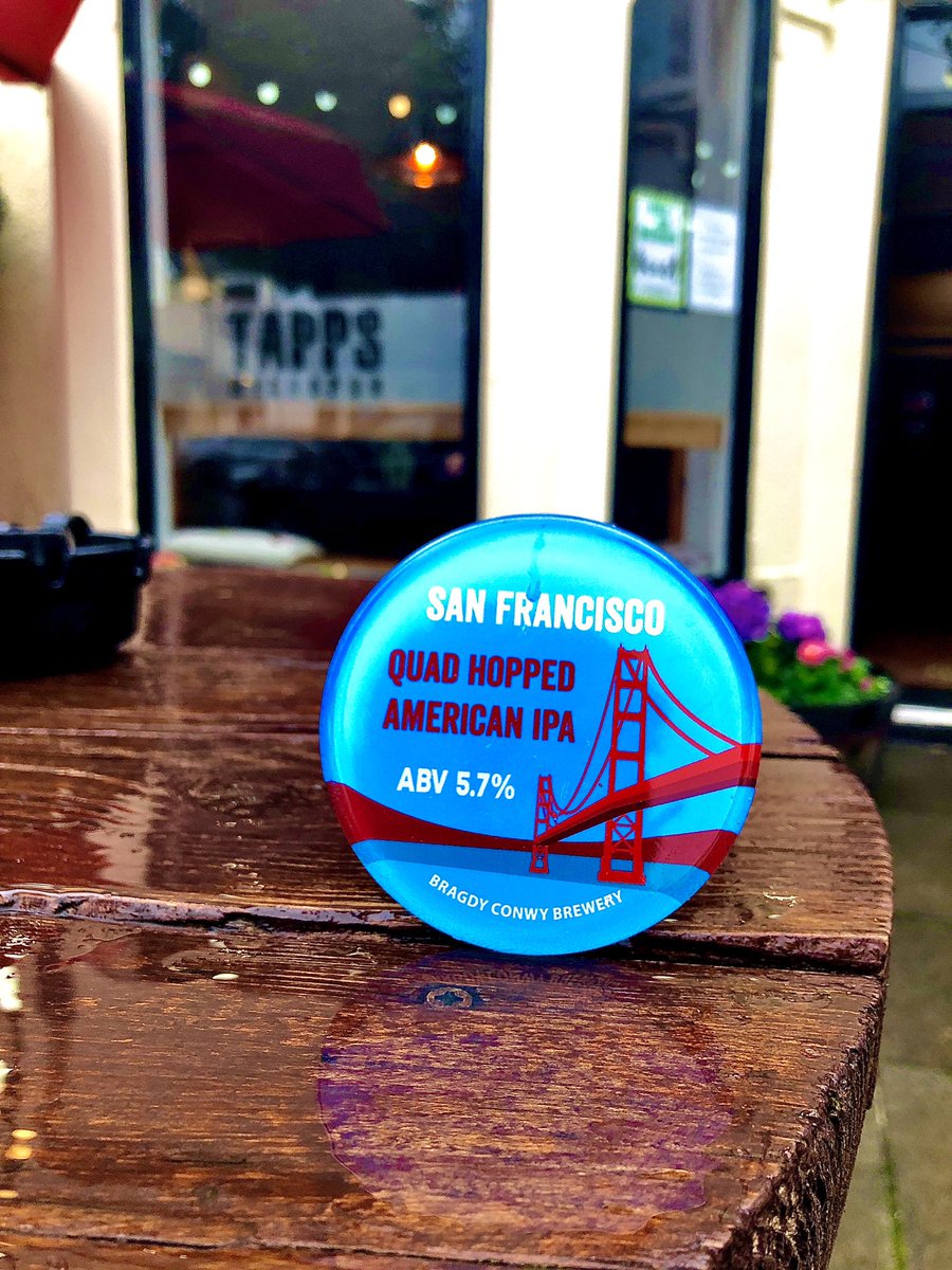 Tapps@35 (@tapps35) on Twitter photo 2 welsh breweries go on the bar today.
Cask - <a href="/PurpleMooseBrew/">Purple Moose Brewery</a> Madog’s Ale 3.7% Bitter
Keg - <a href="/ConwyBrewery/">Conwy Brewery</a> San Francison 5.7% Quad Hopped IPA
Get out the rain and come down for some quality beer 🍻
#MicroPub #Llandudno #NorthWales #NoCrappAtTapps 2 welsh breweries go on the bar today.
Cask - <a href="/PurpleMooseBrew/">Purple Moose Brewery</a> Madog’s Ale 3.7% Bitter
Keg - <a href="/ConwyBrewery/">Conwy Brewery</a> San Francison 5.7% Quad Hopped IPA
Get out the rain and come down for some quality beer 🍻
#MicroPub #Llandudno #NorthWales #NoCrappAtTapps