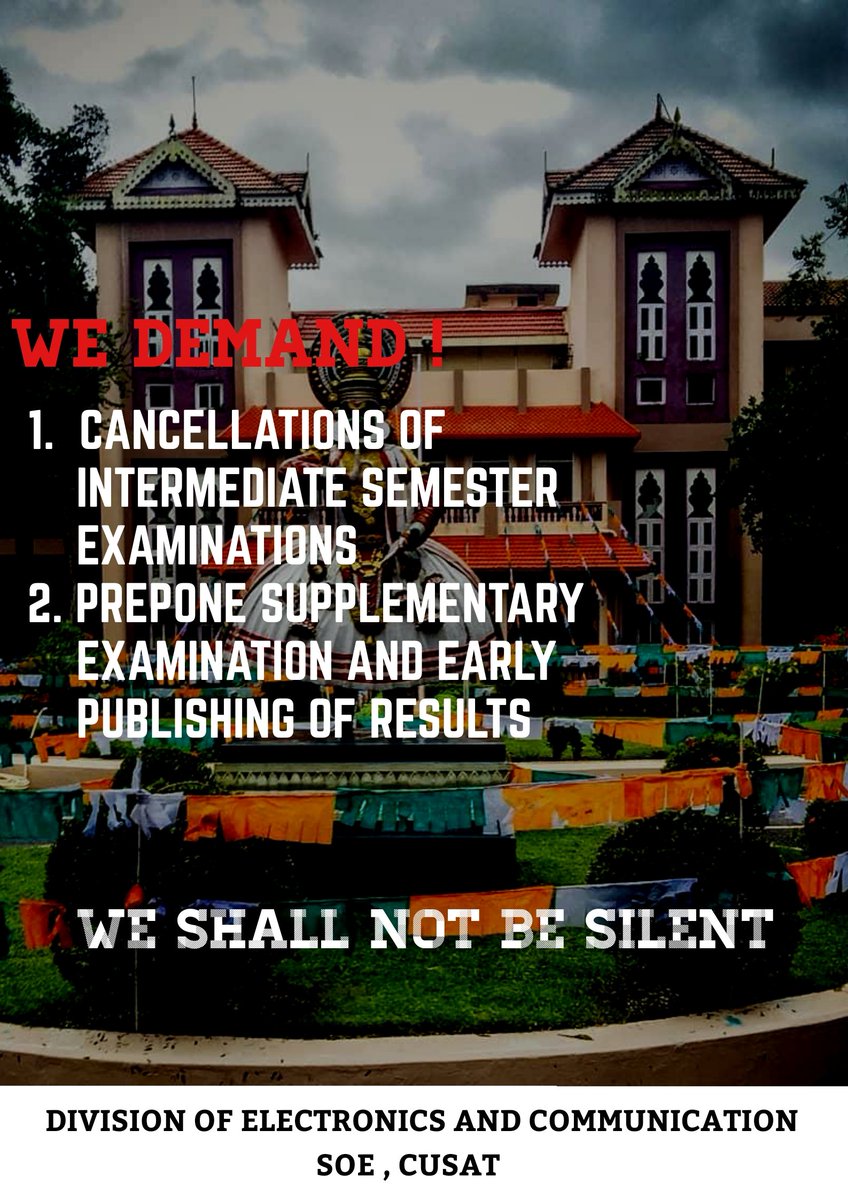 ASHWINPRAMOD1's tweet image. #cancelcusatsemexams