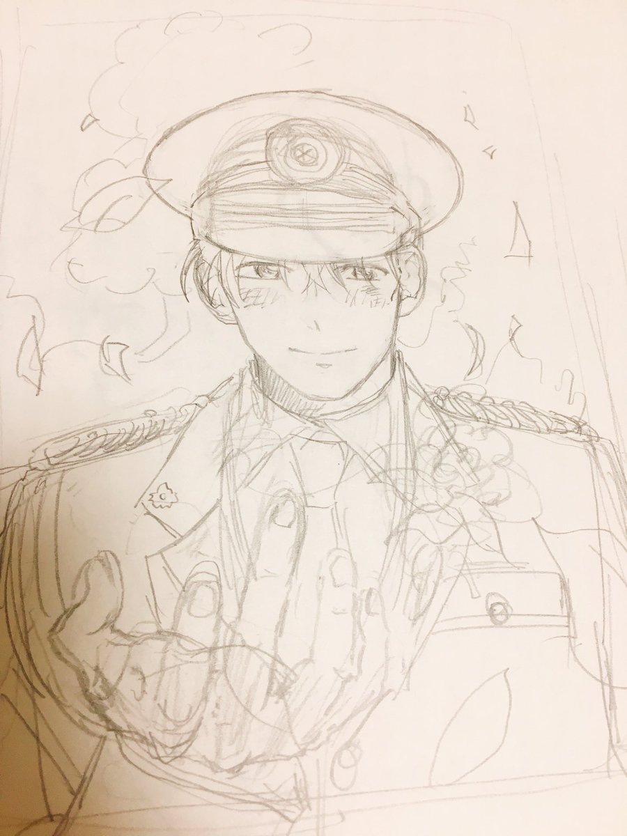 これは現役警察官が結婚式で着用する礼服が見たすぎてフィルターかかりまくった高木 しろちゃのイラスト
