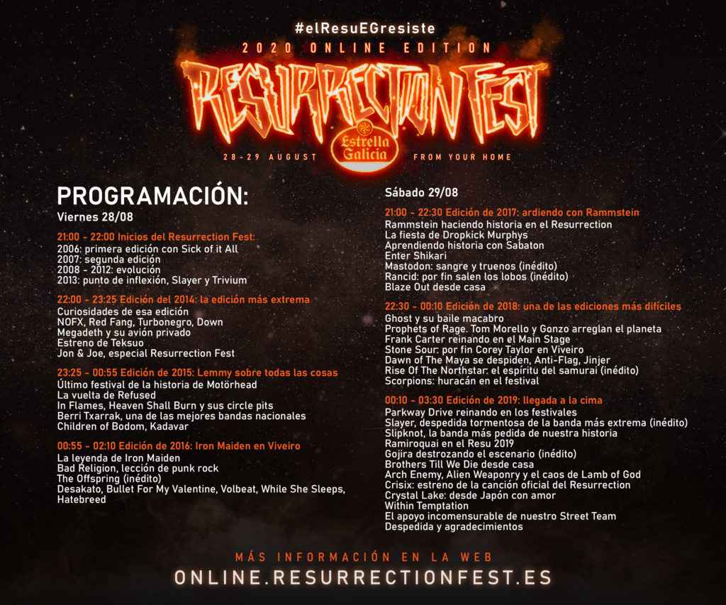 strim_com's tweet photo. ✓ Fines benéficos.
>>>>>>>
✓ Música en directo.
✓ Conciertos grabados inéditos.
✓ Contenidos especiales.

La edición ONLINE del @ResurrectionESP no tiene desperdicio 🔥🤘🏽 ¡Mañana y pasado estaremos pegados al ordenador!

#ElResuEGresiste ⇥ https://t.co/Y7sqwshvWL https://t.co/Q2MABhRar6