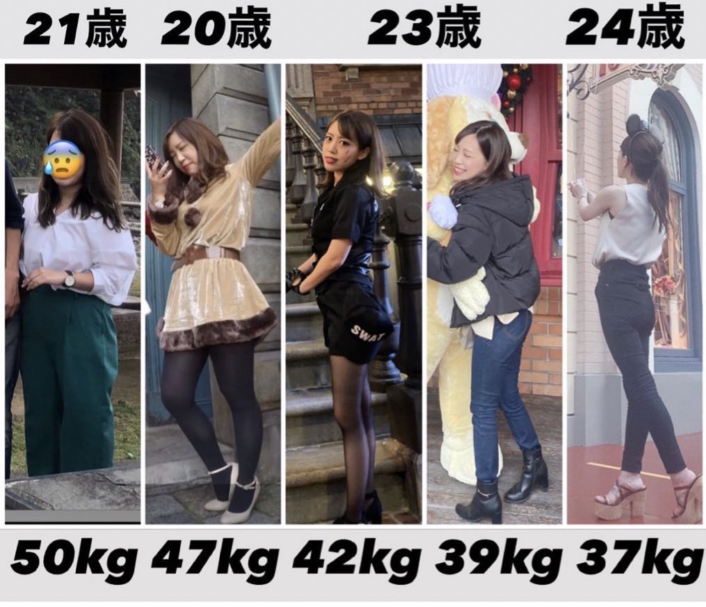 全身の時系列！！ 筋トレしなくても8kg痩せたけど やっぱり筋トレした