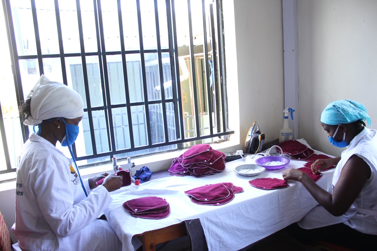 Honored to host Youth Affairs' CAS @nadia_abdalla_ PS @Jkorir_Youth Secretary <a href="/Rochieng/">Ray Ochieng , HSC</a> and a delegation from @KYEOP_Kenya at our Vocational Centre. Our students have been producing masks &amp; reusable sanitary towels during the Covid-19 pandemic even as we wait to resume learning.