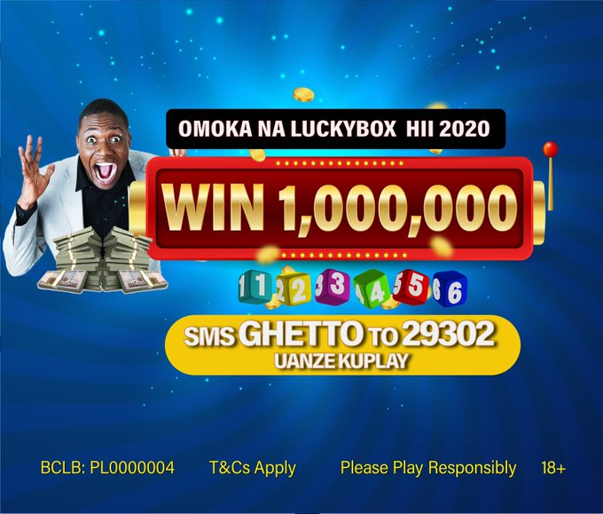 GhettoRadio895's tweet photo. #Goteana tunaelewa tuko ile wiki ya mwezi hakuna kakitu, but what if ujishindie mita @Luckybox_Ke

>Go to Mpesa, Deposit 20 bob or more Paybill 290813, Account No. GHETTO 

>Go to SMS tuma your lucky no. btwn 1-6 to 29302

>Utapata instant text with the result of your Game!!! https://t.co/2rUOt5VrAL