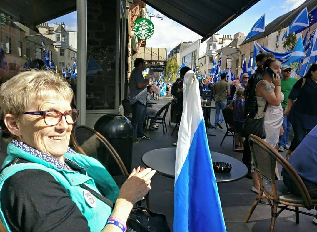Oor Magrit loved a good march.This was her last rally.She would have loved it.Thank you #ForScotland  #ForMagrit