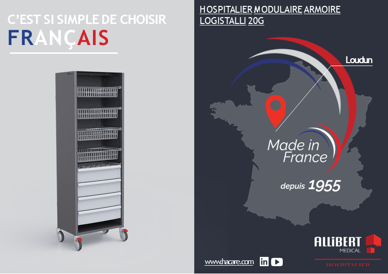 HACaregroup's tweet photo. Made in France | Notre armoire LOGISTALLI 20G Allibert Médical - Groupe HAcare est confectionnée avec soin, dans notre site de production à Loudun.

#MadeInFrance #Santé #medicaldevices https://t.co/oBl7llLEix