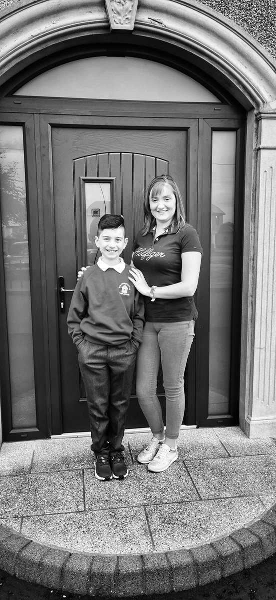 LDeeney's tweet photo. First day back #BackToSchool2020  #p6 #nephew https://t.co/4zzZZgPg5W
