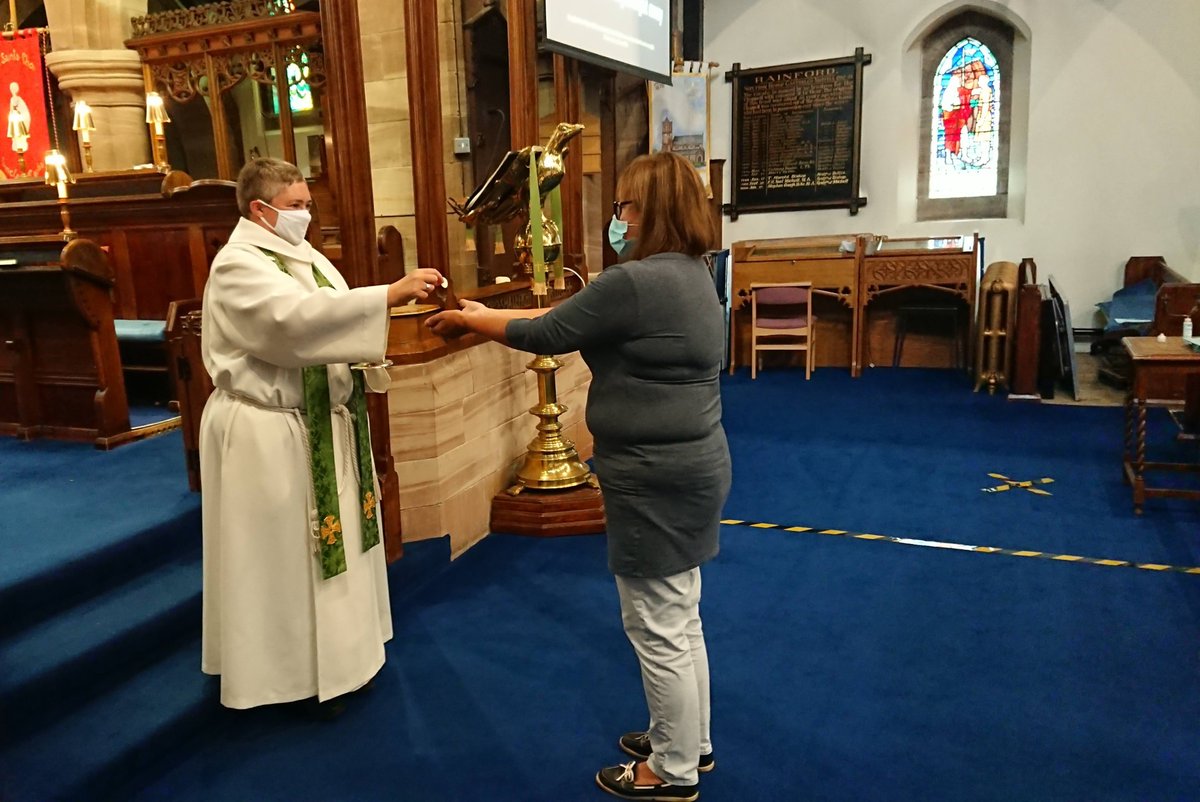 First Thursday morning Communion back in Church. Comments from the congregation "It was so special to be back. I've missed communion so much. I couldn't have felt any safer. Everything was well organised." <a href="/LivDiocese/">Diocese of Liverpool</a>