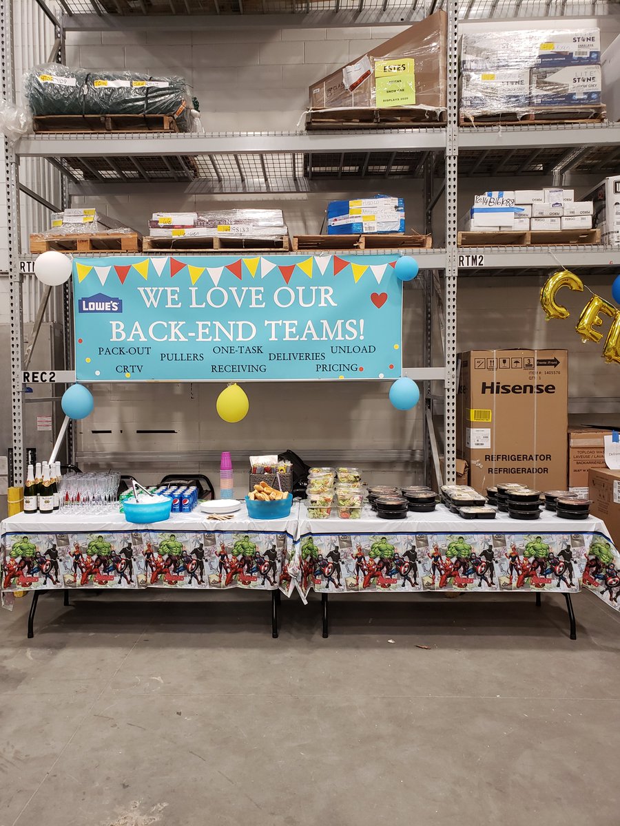 R30Sasm's tweet photo. Last night had an awesome celebration for our backend teams at #Lowes3305. Thanked the entire team for their hard work every day and recognized our MVP Superheroes. #RecognitionWeek #LowesLife @Lowes @timdaleynymetro  @BSancilio @paularubioHR https://t.co/XoY4dHwRx2