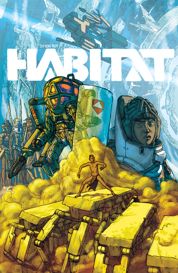 HABITAT. This is fucking brilliant. So much to unpick here, in the art and the worldbuilding of its far future sf. One of those comics I'll be reading over and over and noticing new stuff. Gets so much done in less than 100 pages.