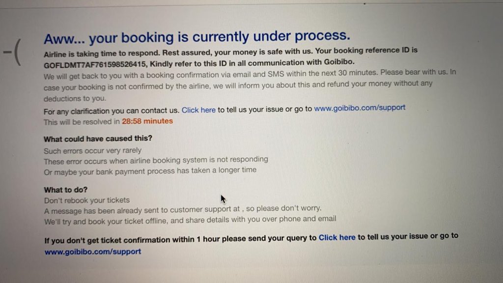 pycheur's tweet photo. @goibibo I booked a round trip using credit shell and extra money from my debit . Credit shell has been deducted fully along with my money and only departure flight is booked and Return ticket is failed. Airlines confirmed that only departure is booked as well. Please check. https://t.co/M3CvdMSjXo