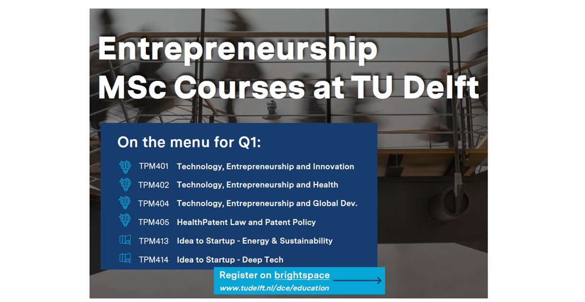 From August 31, the new academic year starts. New codes for master courses, updated content and same enthusiasm.