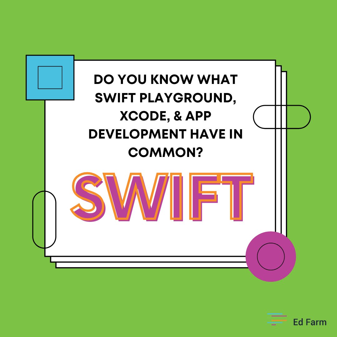 _EdFarm's tweet image. In case you were wondering, it all starts with Swift. PERIOD. Interested in getting started - click our link in bio. #LearnwithEdFarm #codingisfun #swiftcoding #AppleEduChat