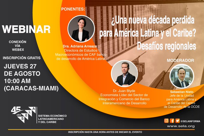 mirnayonis's tweet photo. #EnDesarrollo #Webinar @SELAInforma Valiosas presentaciones sobre una realidad compleja de la situación y retos para la región. El impacto de #COVID19 es innegable. Desafortunadamente los Desafíos para #ALyC son enormes y diferenciados por países.
#MasterARIG https://t.co/bliudvNaj7