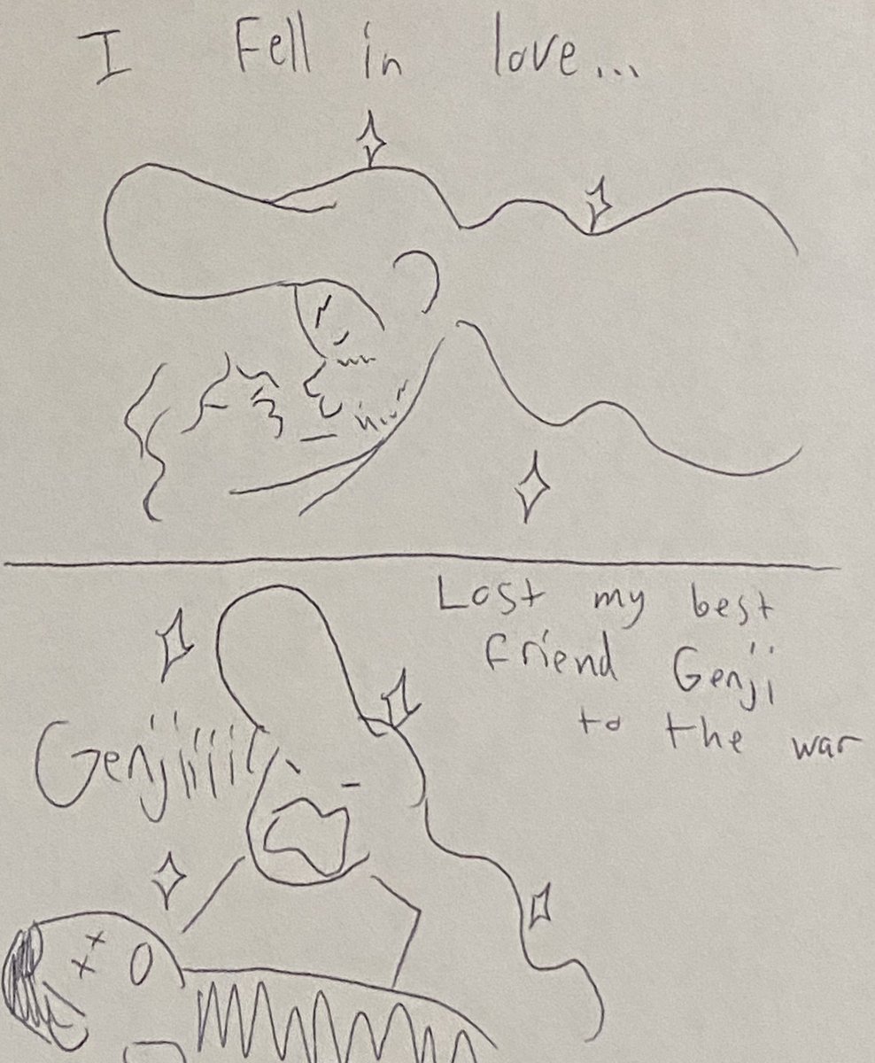 poor genji, if only he hadnt saved kinzo in....the war