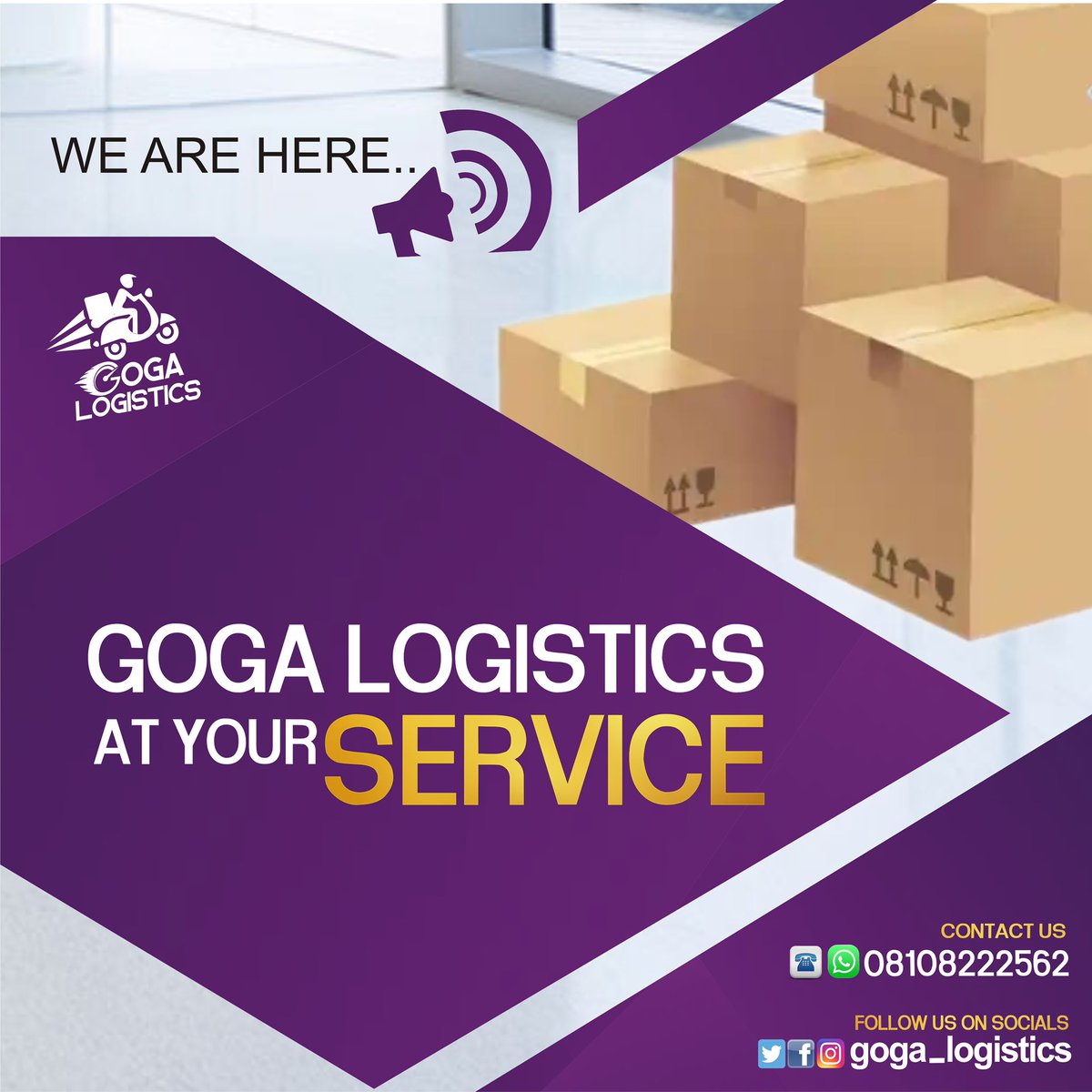 GogaLogistics's tweet photo. Goga Logistics is Efficient,Reliable,Trusted,Fast and simply the best option for all your deliveries in Lagos.
—————
Delivery should not be an excuse for you because delivery is what we love and we love what we do..
Always at your service. Got a package?Trust us today 🤝 https://t.co/ZmG6gsgAIt