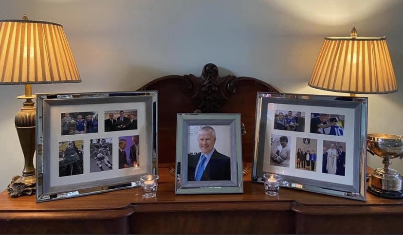 Remembering Francis, “Stockie” , today  in the quiet halls of St. Jarlath’s as his photographs sit alongside his beloved Hogan Cup which he won as a player and as part of the management team. #thegreatest