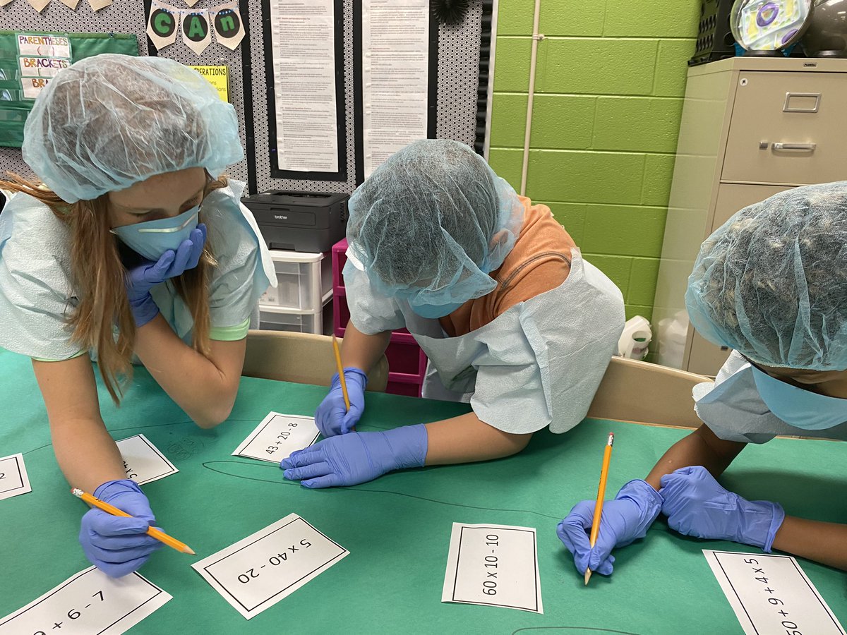 GilbertSTEMGES's tweet photo. Our surgeons are currently in the math operating room practicing their order of operations. Wish them luck! 😉#EngagementEncounters #GESistheBest #LearningIsAJourney #TakeTheFirstStep 💙💚 https://t.co/ut2u97rd7r