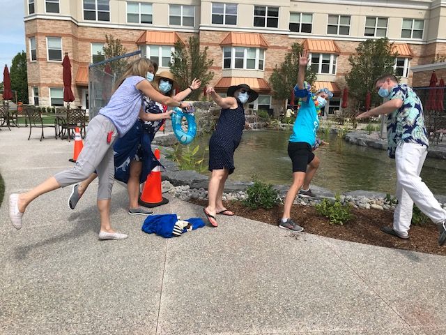 Taunton_Mills's tweet image. Retirement Team members and Leadership came ready for the beach! Looks like fun and also looks like someone was close to going in that new pond! #TauntonStrong