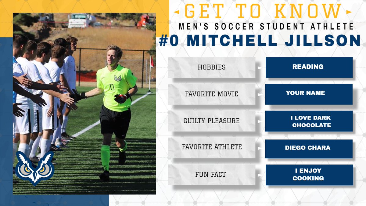 OregonTechOwls's tweet photo. Get to Know Mitchell Jillson 
#Flywithus #GoOwls #Hootiewho #OregonTech https://t.co/DZUE0bl8MN
