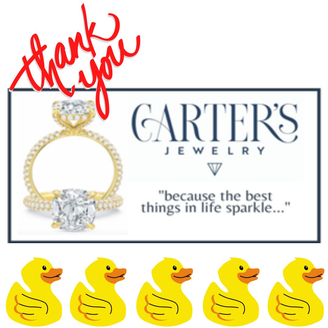 Petal_EB5's tweet photo. Thanks to Carter's Jewelry of Petal for being a Silver sponsor for the Great American Duck Derby. This year's 2nd place prize winner will take home $1,000 in cash! #duckderby #petalexcelby5

Check out the link to adopt your ducks today! https://t.co/u4R0db7FHJ https://t.co/kjagEiiCXU