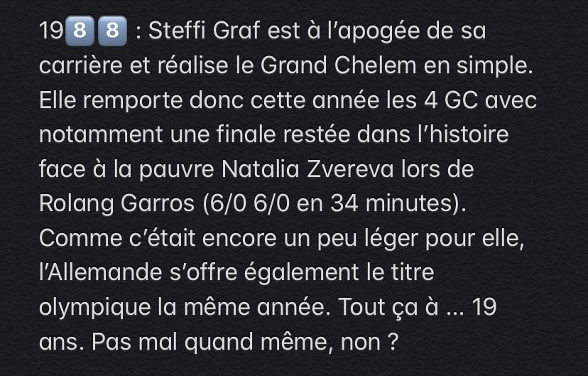 Pour les 8000 abonnés, je vous avais promis un THREAD dans lequel je parlerai de dizaines de faits tournant autour du chiffre 8 dans le Tennis, le voici ! J’y ai passé pas mal de temps, si jamais ça vous plaît, n’hésitez pas à ,  et Bonne lecture à tous ! 