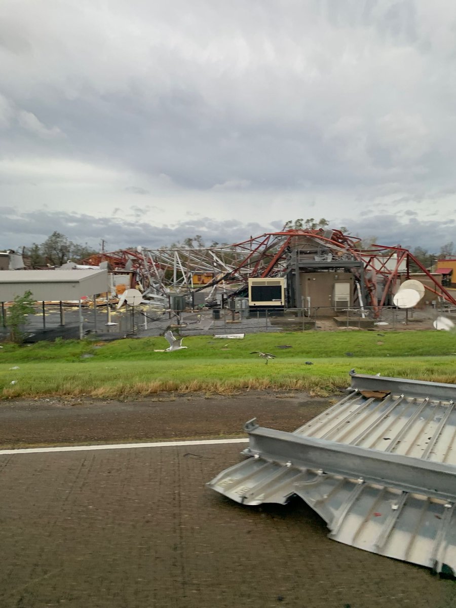 AndrewWMBF's tweet image. Photos are coming in like crazy to our sister station, KPLC. Here's additional damage of the destruction from #Laura in Lake Charles. Unreal. @wmbfnews @jamiearnoldWMBF @JessicaDobsonWX