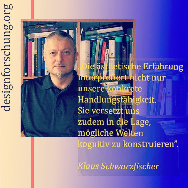 dsgnblts's tweet photo. Die ästhet. Erfahrung interpretiert nicht nur unsere konkrete Handlungsfähigkeit. Sie versetzt uns i d Lage, mögliche Welten kognitiv zu konstruieren.

Klaus Schwarzfischer im DESIGNABILITIES #DesignResearchJournal

Artikel https://t.co/TYMLtmwCbt (PDF)

[https://t.co/usxyQvlZsO] https://t.co/ApSg3odbIW