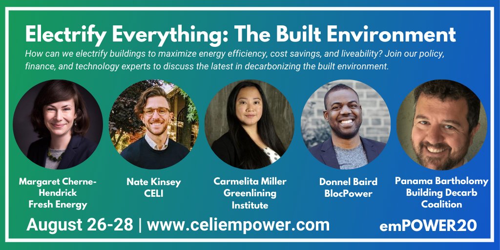 Energy_Leaders's tweet photo. In 45 minutes, #emPOWER20 will dive into community-centered policy &amp; the built environment. Join us for these incredible sessions with @leahstokes @PariKasotia @Negawatt_Nate @climatefaery @MCherneHendrick @MightyMillet @panamaredhat @CecilioAponte 
 🎟️🎟️https://t.co/9rLnqsZn9c https://t.co/VdMUhCX9b1