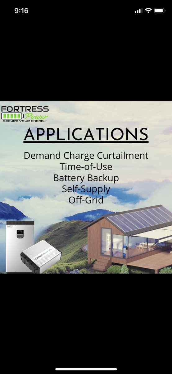 fortress_power's tweet image. Fortress Power batteries work with a variety of applications. Our experts will help you pick the system that is right for your project. Contact us at sales@fortresspower.com and visit our website for more information.
 
#solarapplications #solarpower #solarstorage