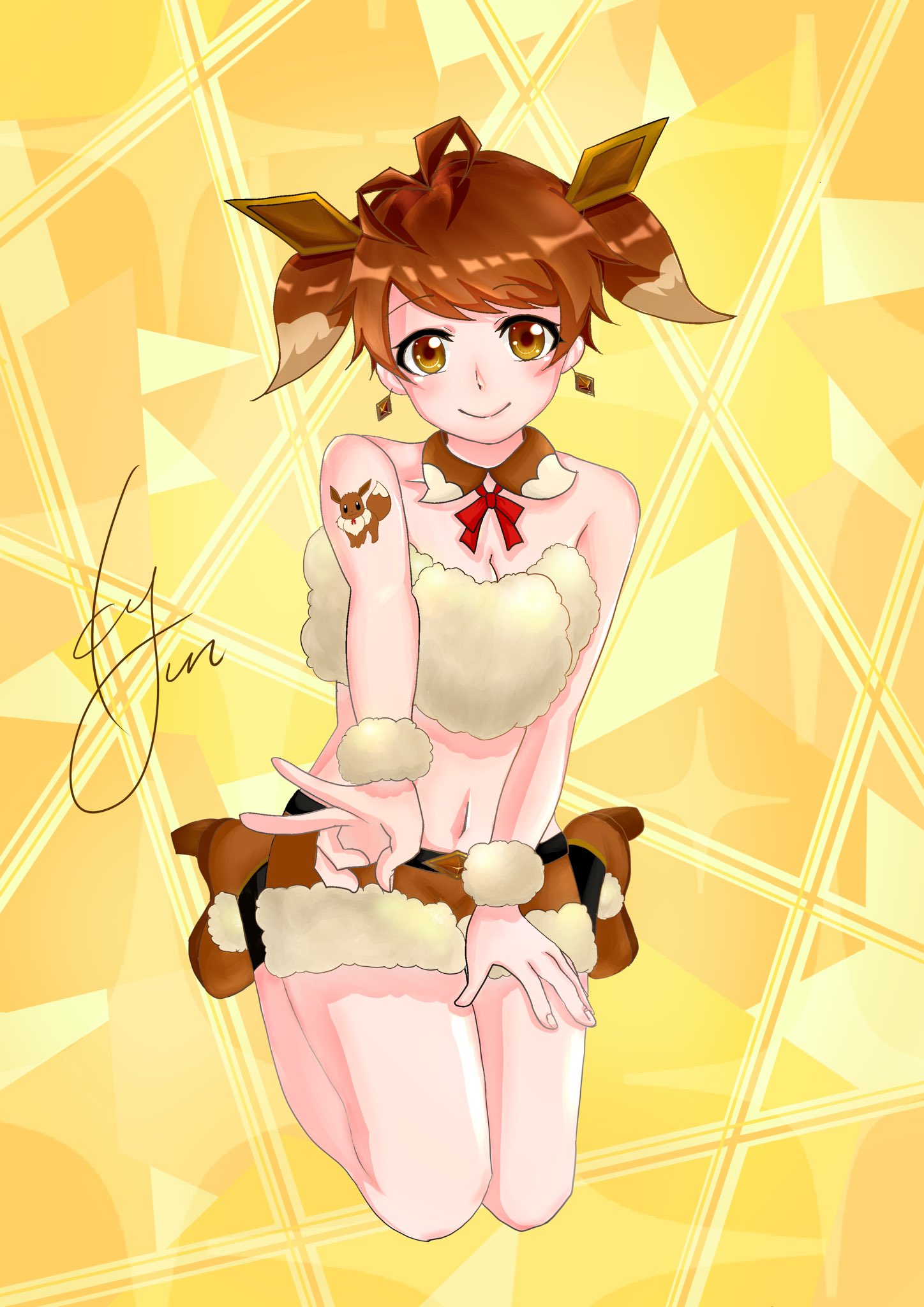 きゅん ポケモン好き イーブイを擬人化してみた デジタル5枚目かな 勉強しながら時間かけて描くのって大切 ポケモン イラスト イーブイ 擬人化 イラスト初心者 イラスト好きと繋がりたい ポケモン好きと繋がりたい T Co Krkbmppara