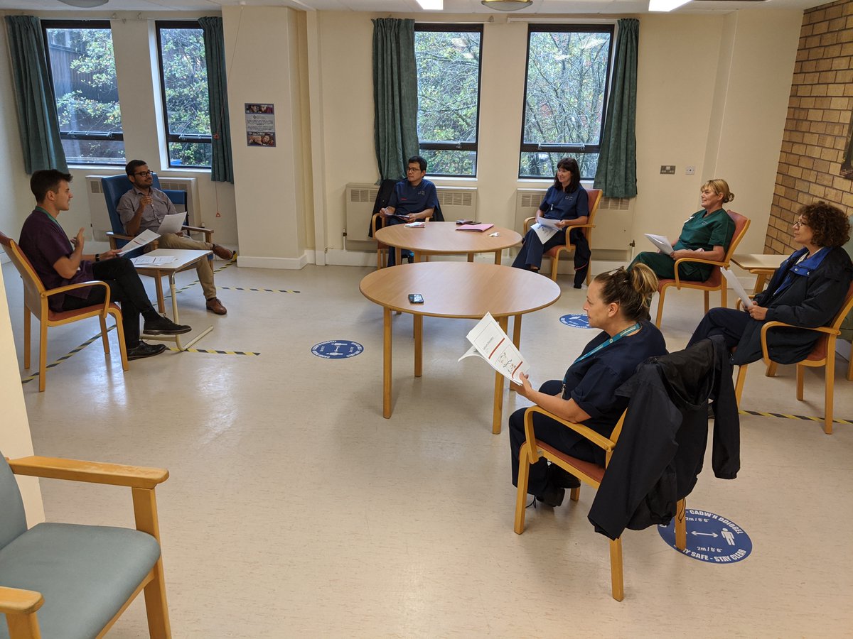 Sam Norris - Physician Associate and Speciality Dr Asit Kumar facilitating an opportunistic internal teaching session on Calcium Disorders to Newport's Rapid Response team. #upskilling #CPD #foreverlearning @AneurinBevanUHB @KateFitzgerald8 @TrishBartley