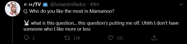 imagine asking a leader or just a member who's the member they like the most. you really have to lack of braincells and to be unloved in your life to ask such questions. if i asked you who you like more among your parents, will you answer?