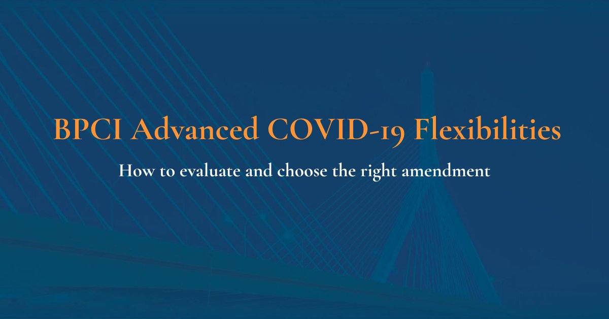 ArchwayHealth's tweet image. Last week, CMMI released amendments to provide clarity around the COVID-19 flexibilities for #BPCIAdvanced. Now participants must now weigh their options and submit an amendment by September 25. Learn more about each amendment and factors to consider: bit.ly/2DhHLnB