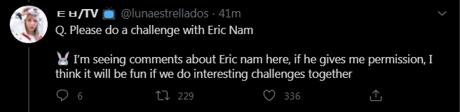 i'd also want to talk about the mention of er*c n*m. mentioning him is just making her uncomfortable. stop with the unjustified h/te of this man when you can clearly see that they're on good terms and respect each other's. you don't look edgy, you just look cringy asf.