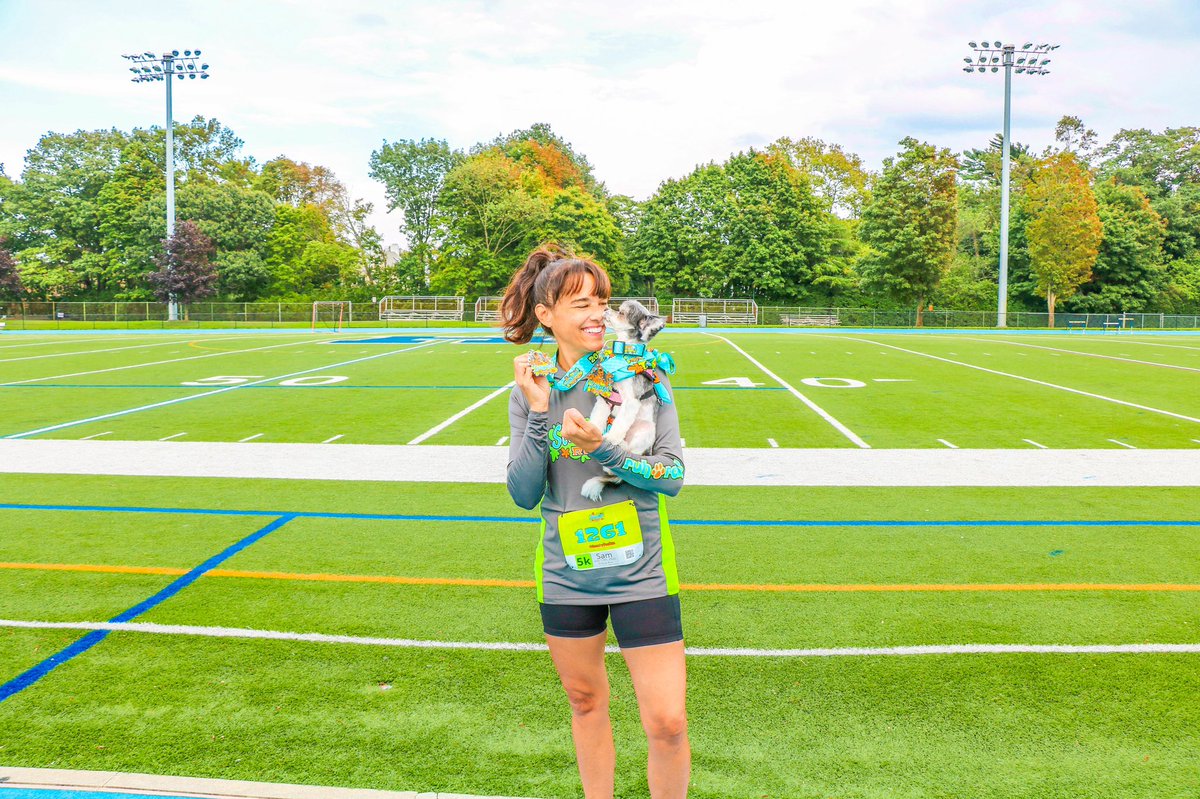 samcarrell's tweet photo. What did you do with your BFF on #nationaldogday ? We ran the first ever @scoobydoorun and had a blast!
#scoobydoorun
#tinkerbellethedog https://t.co/5QqlWpf8TD