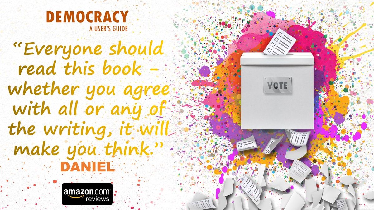 Here is another great review of "DEMOCRACY: A User's Guide", this time from "An older man with more conservative values":

📘 amazon.com/gp/customer-re…

#⃣ #ThursdayVibes #ThursdayWisdom #Books