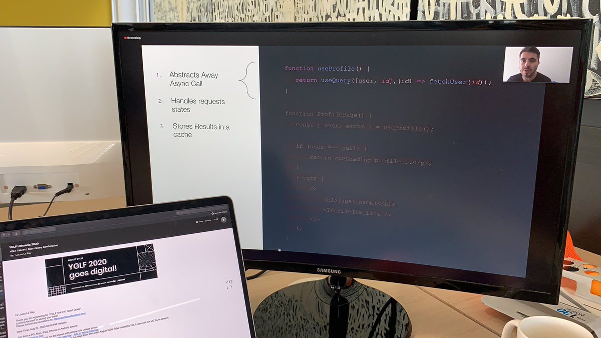 Great talk by <a href="/borislit/">Boris Litvinsky</a> on React Query during <a href="/yglf_lt/">YGLF Lithuania</a> !
#YGLF2020