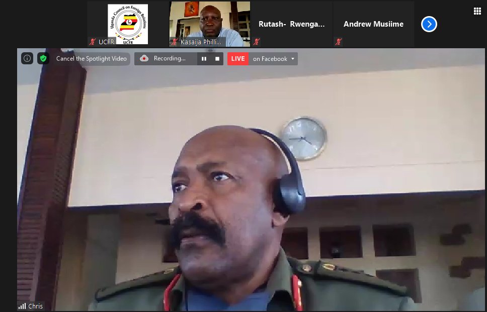 Gen. Ivan Koreta, our Vice Chairman closes off the meeting with caution over personal care. Thank you all for attending. Continue the conversation on our social media handles.

#UCFRonCovid